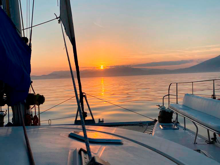 Atardecer en el mar de Benalmádena